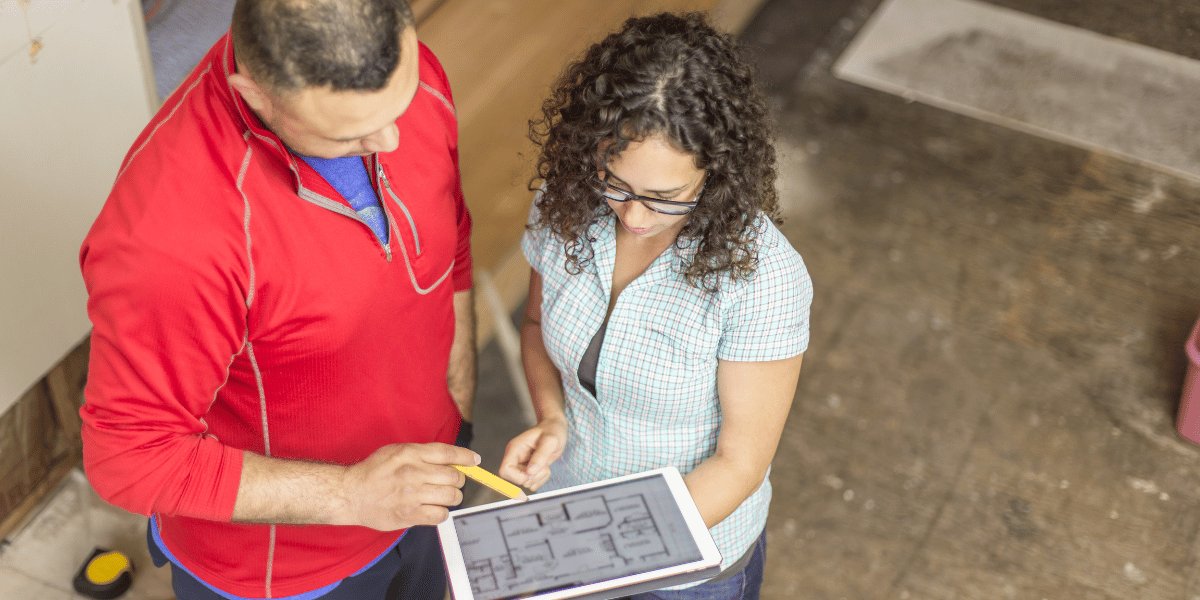 couple doing DIY home improvement project