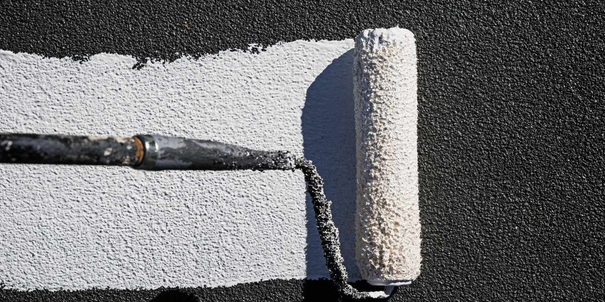 white acrylic roof coating