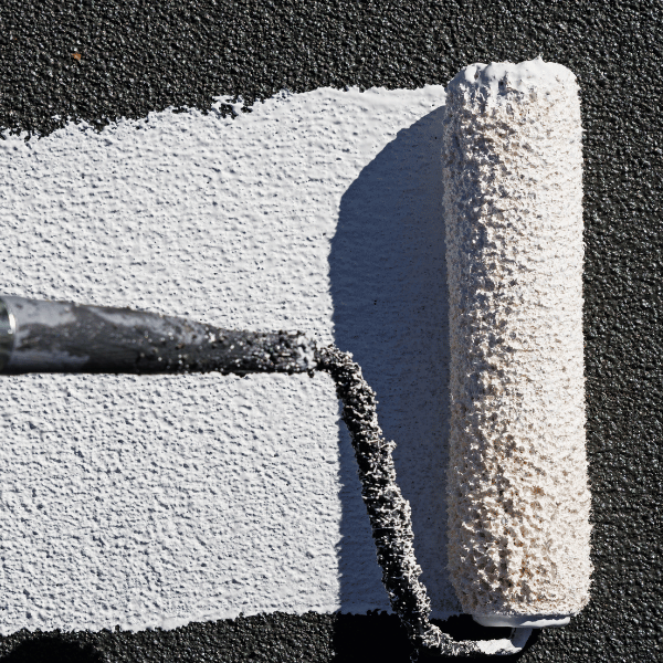 white acrylic roof coating